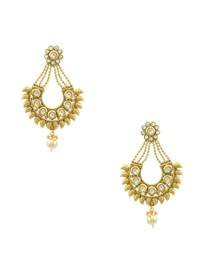 EARRING in CHECKERED POLKI Style | Design - 15956