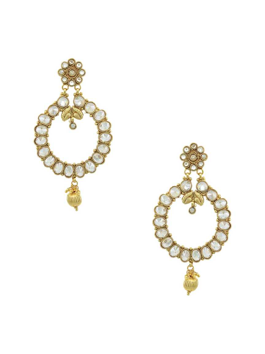 EARRING in CHECKERED POLKI Style | Design - 15965