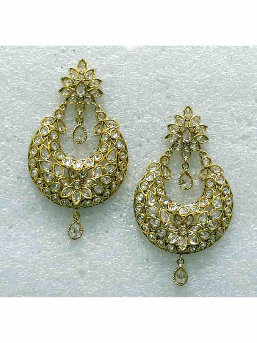 EARRING in CHECKERED POLKI Style | Design - 16054