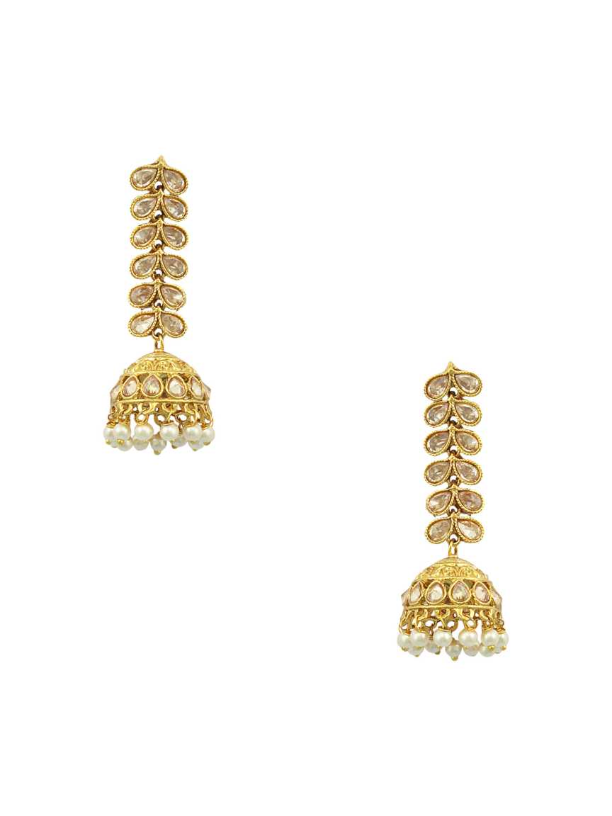 EARRING in CHECKERED POLKI Style | Design - 16249