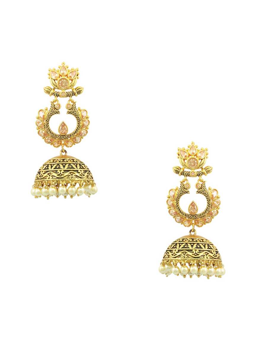 EARRING in CHECKERED POLKI Style | Design - 16301