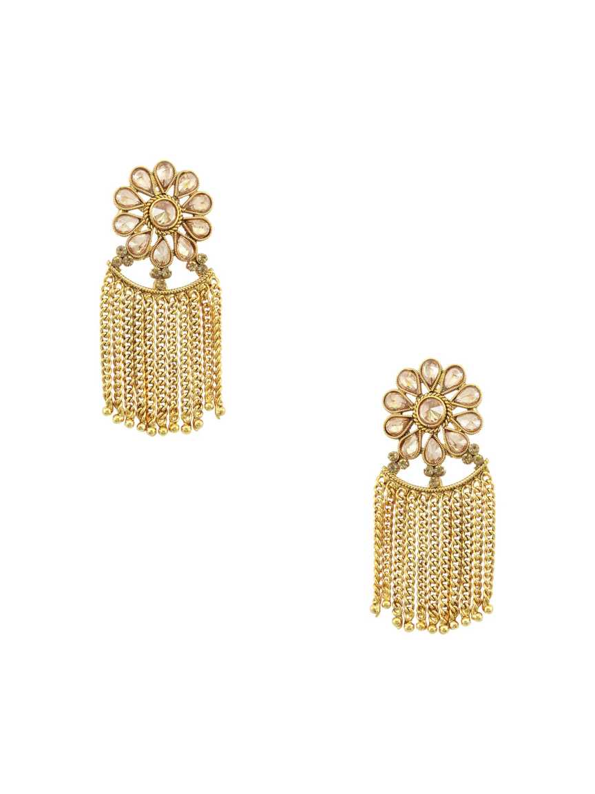 EARRING in CHECKERED POLKI Style | Design - 16375