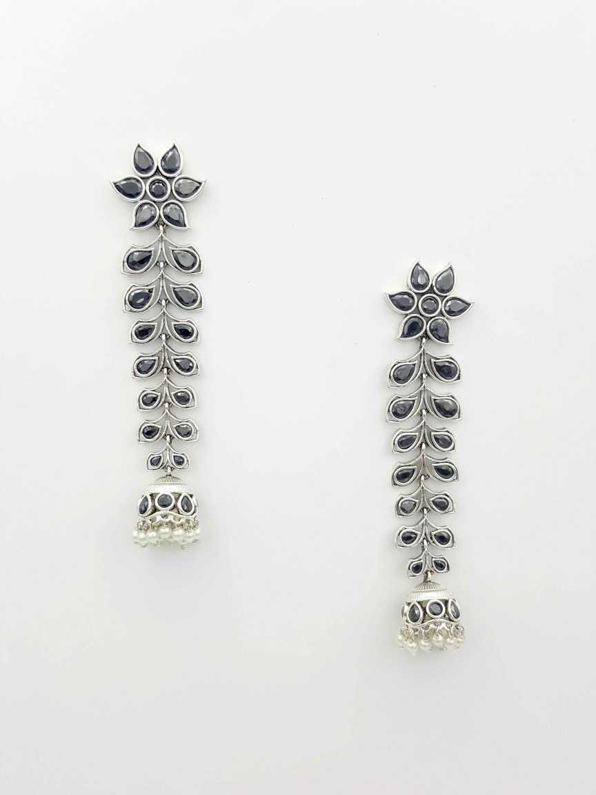 checkered_polki-earring-ERCK16398BKRH