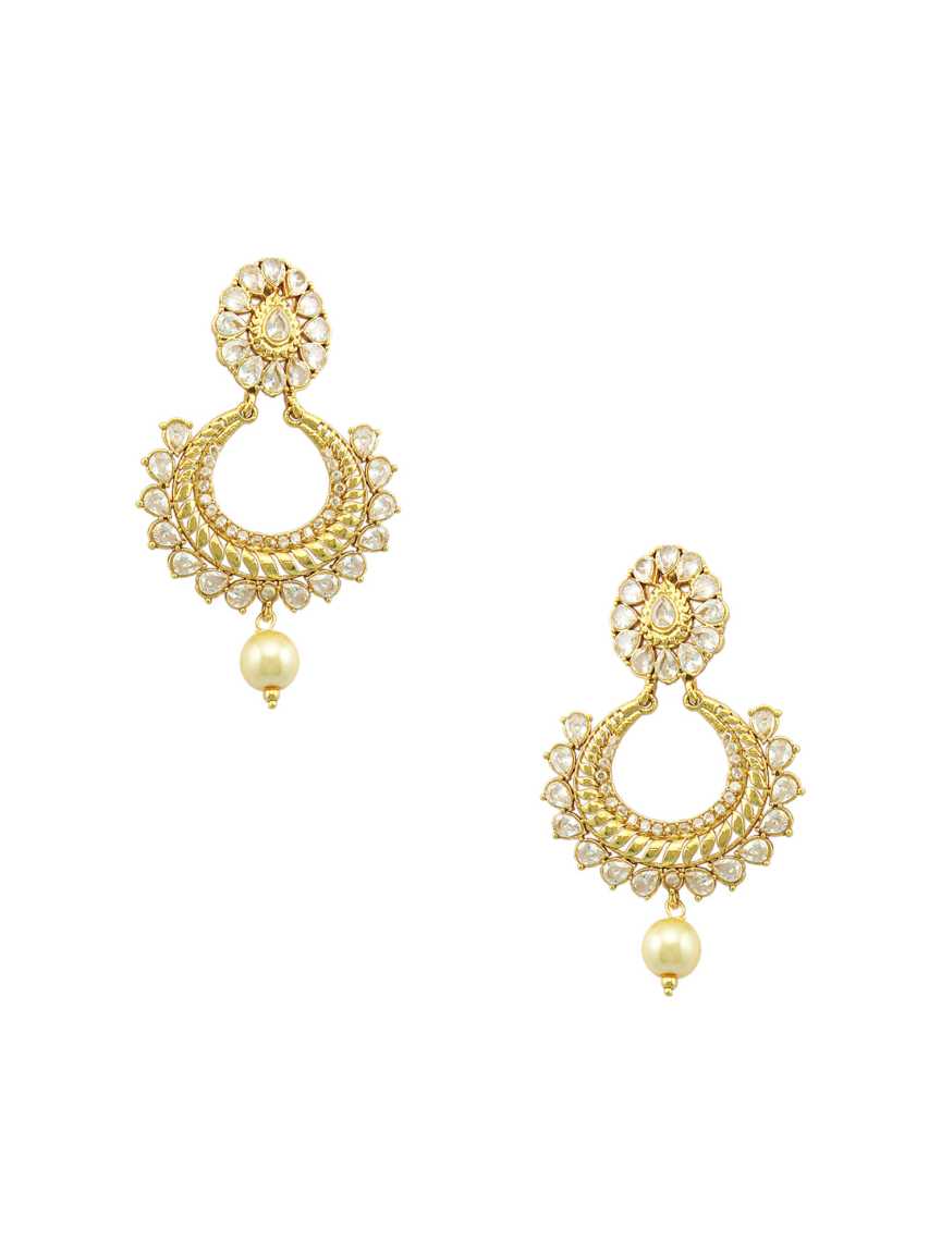 EARRING in CHECKERED POLKI Style | Design - 16682
