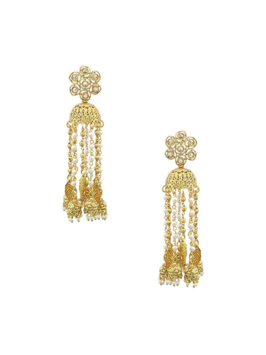 EARRING in CHECKERED POLKI Style | Design - 16684