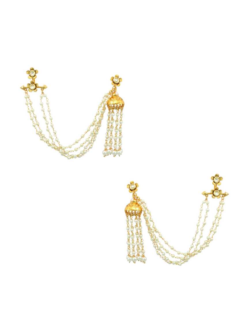 EARRING in CHECKERED POLKI Style | Design - 16697