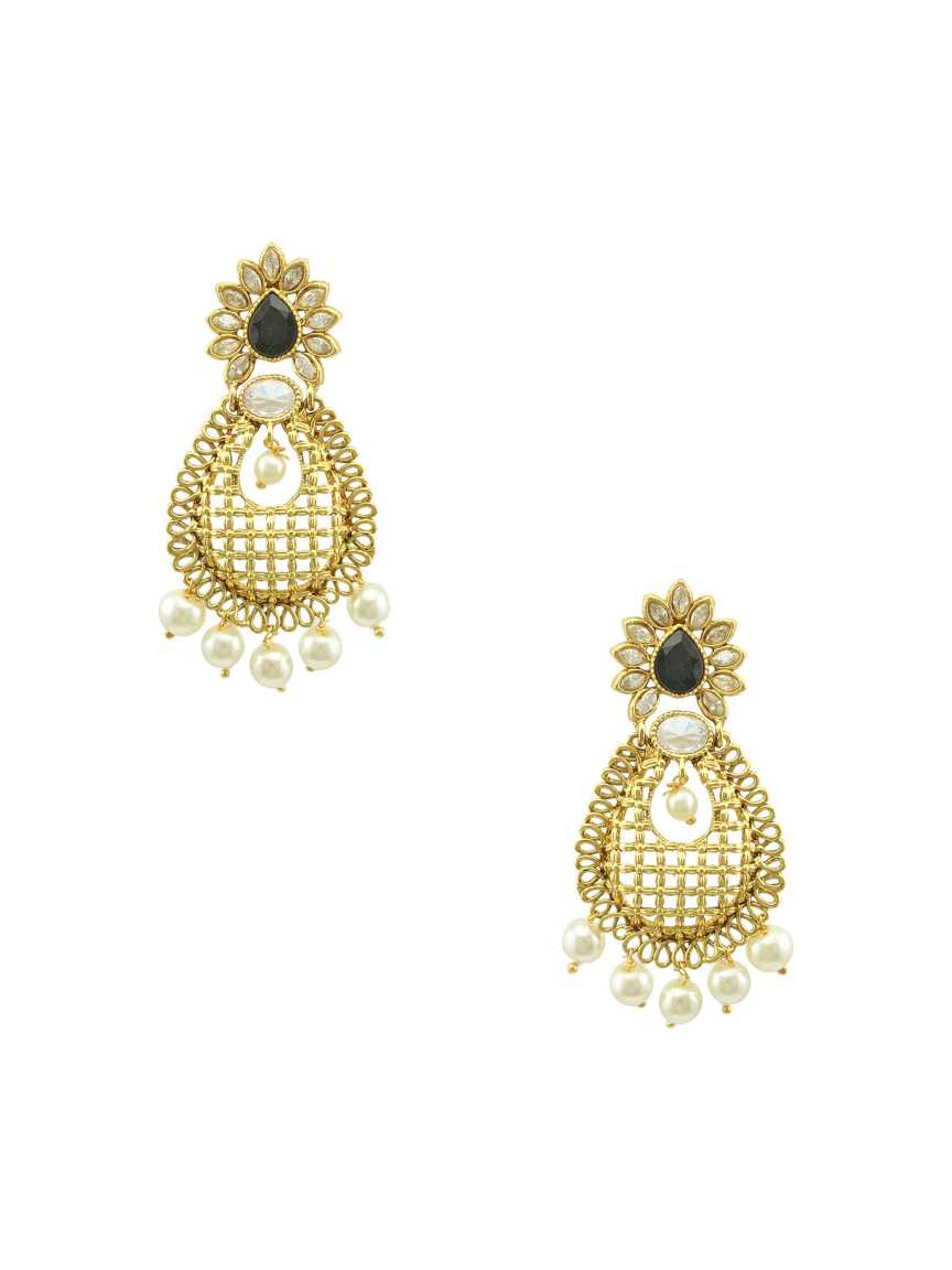 checkered_polki-earring-ERCK16759BKHG