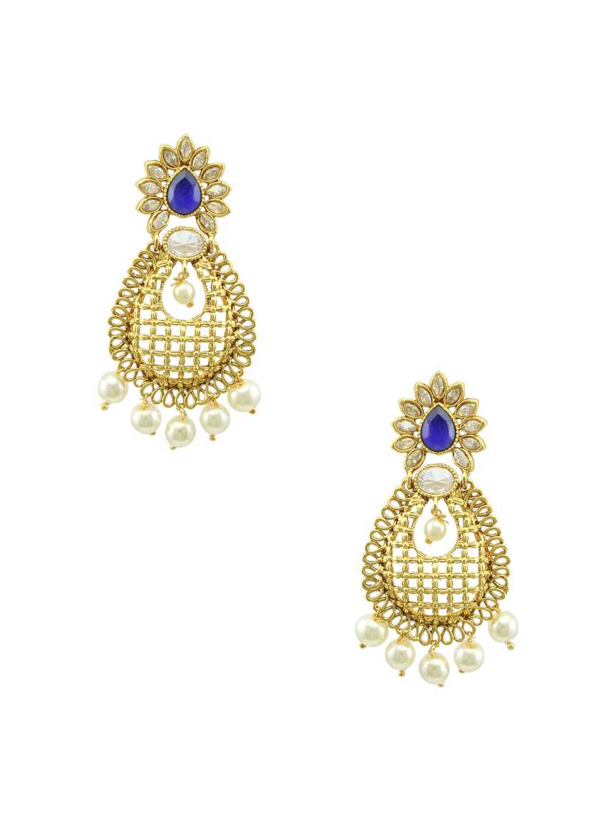 checkered_polki-earring-ERCK16759BLHG