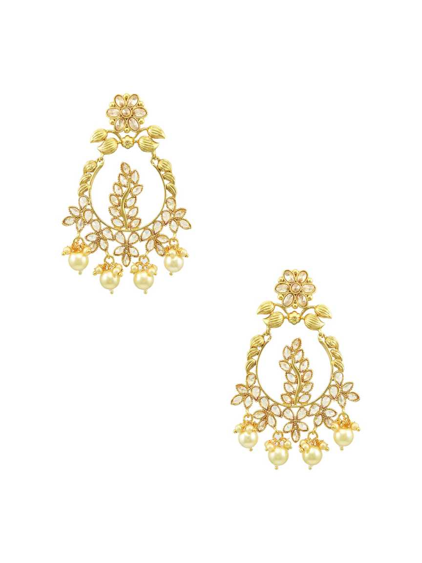 EARRING in CHECKERED POLKI Style | Design - 16763