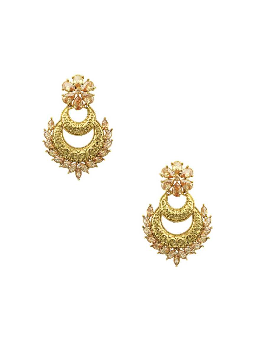 EARRING in CHECKERED POLKI Style | Design - 16838