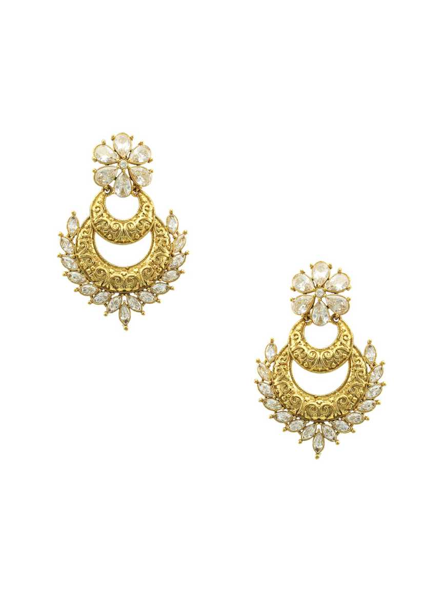 EARRING in CHECKERED POLKI Style | Design - 16842