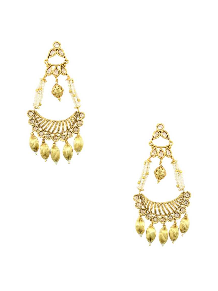 EARRING in CHECKERED POLKI Style | Design - 16931