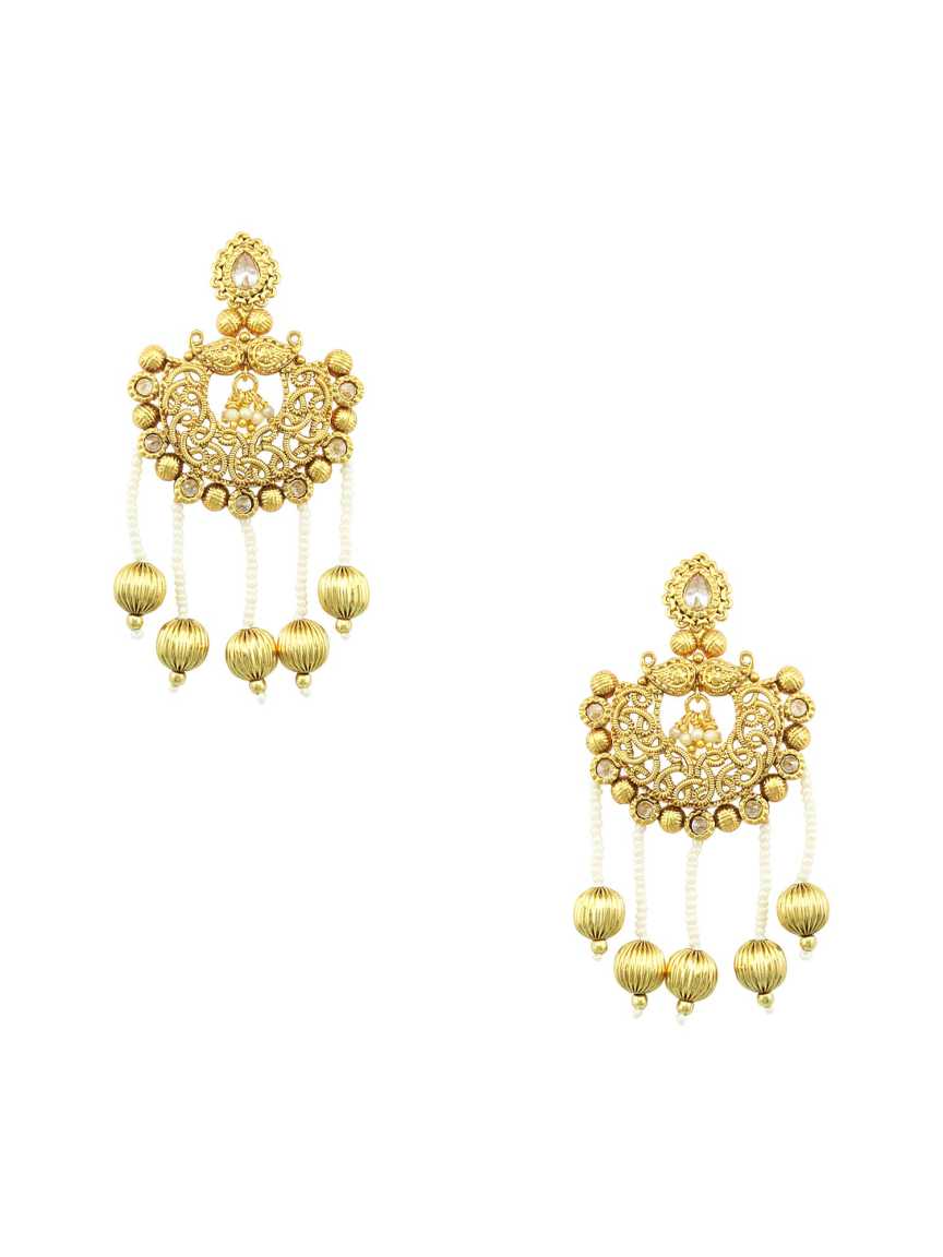 EARRING in CHECKERED POLKI Style | Design - 16933