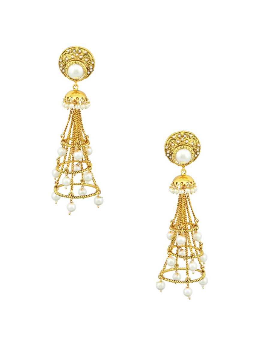 EARRING in CHECKERED POLKI Style | Design - 16941