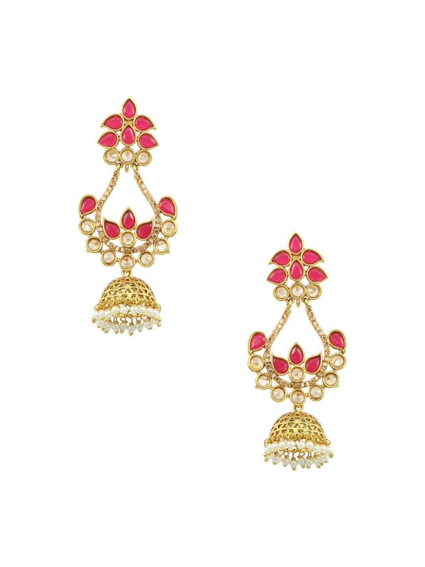 EARRING in CHECKERED POLKI Style | Design - 16966