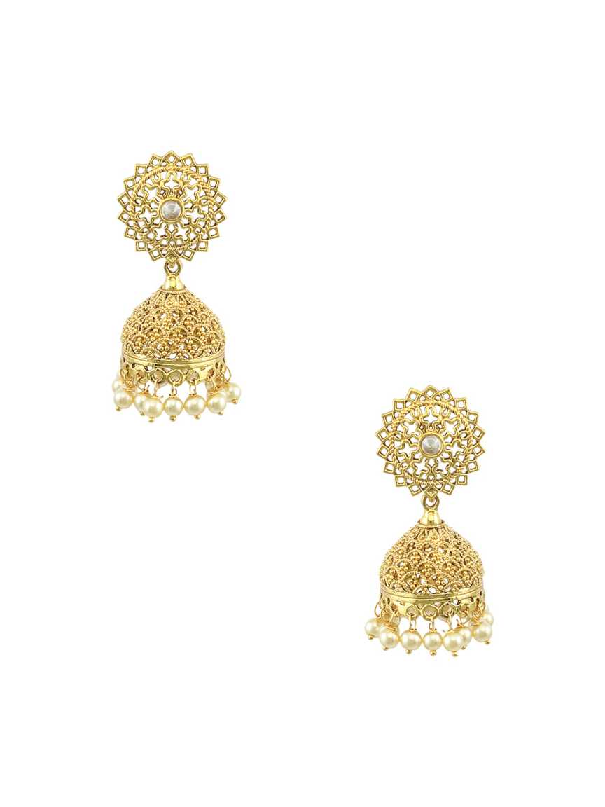 EARRING in CHECKERED POLKI Style | Design - 16980