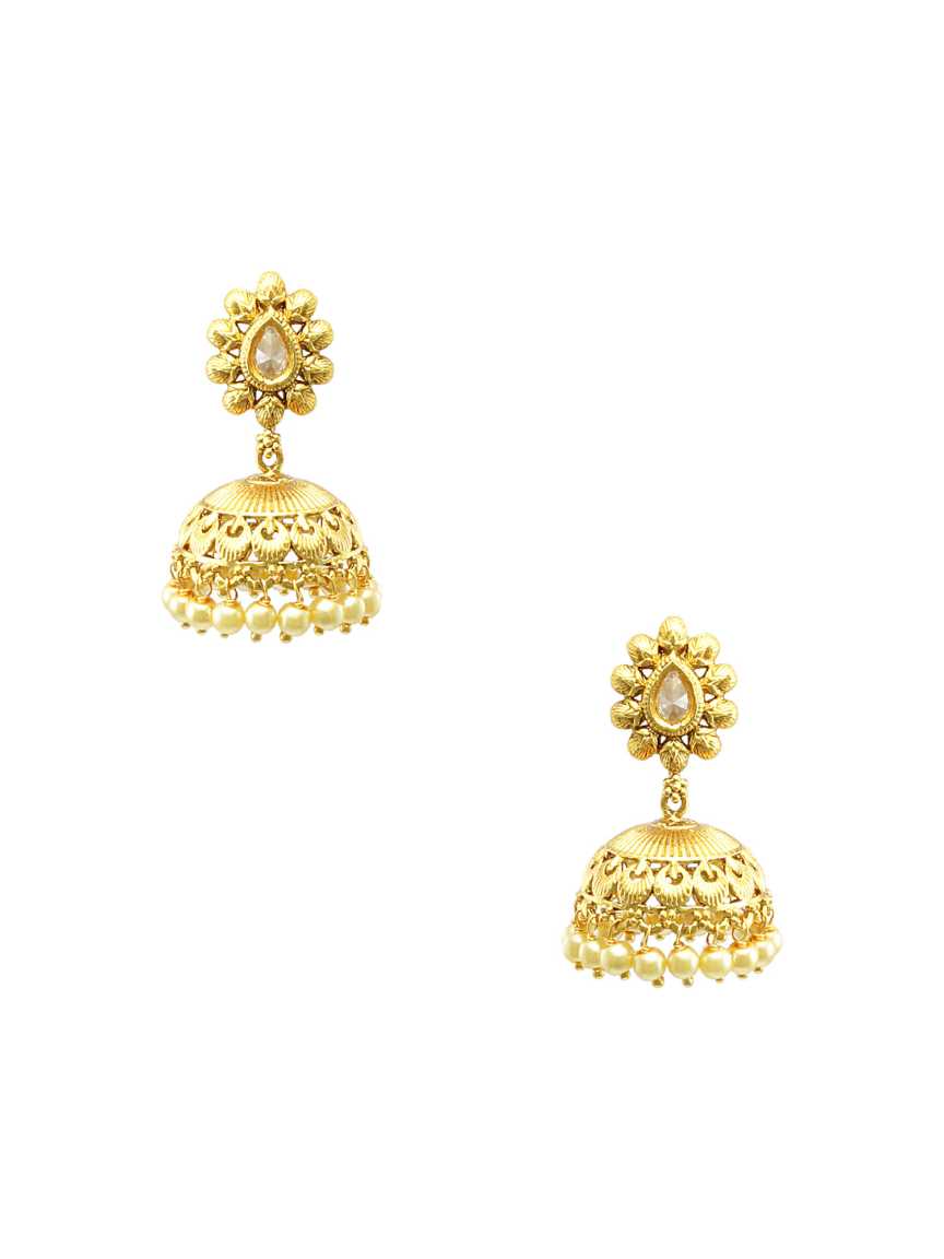 EARRING in CHECKERED POLKI Style | Design - 17320