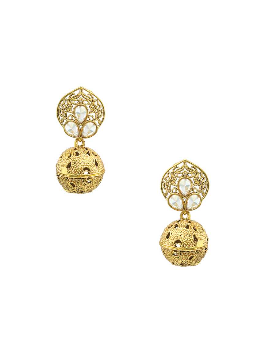 EARRING in CHECKERED POLKI Style | Design - 17422