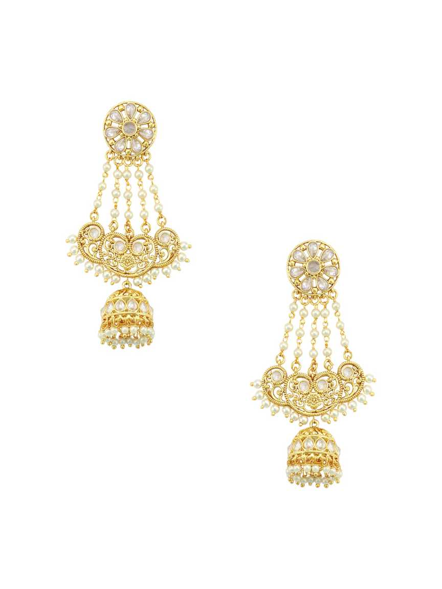 EARRING in CHECKERED POLKI Style | Design - 17427