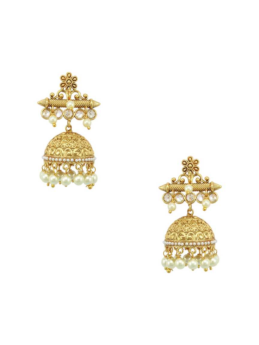 EARRING in CHECKERED POLKI Style | Design - 17440