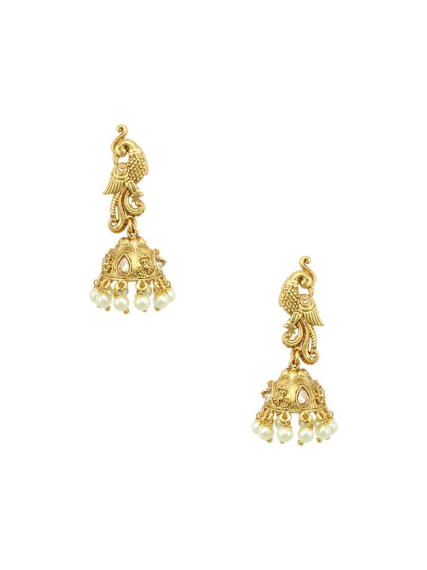 EARRING in CHECKERED POLKI Style | Design - 17445