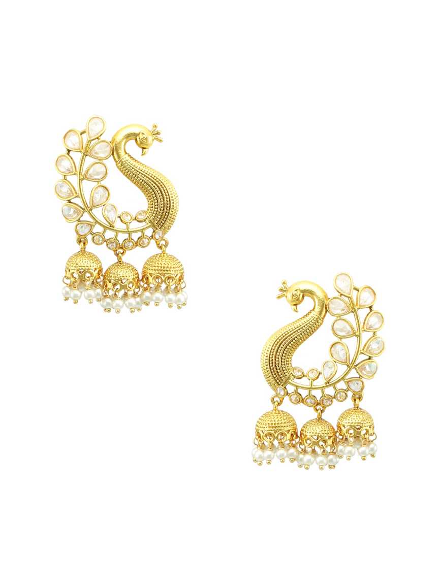 EARRING in CHECKERED POLKI Style | Design - 17460