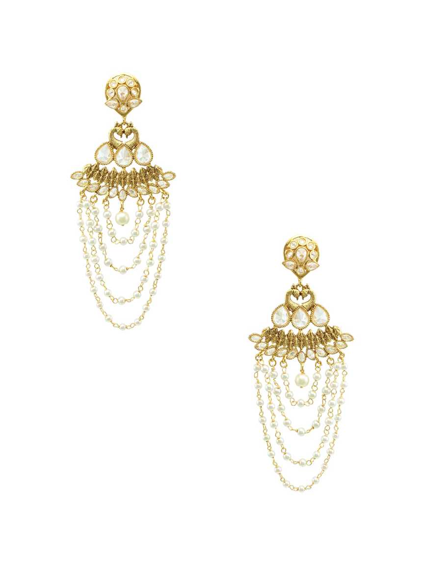 EARRING in CHECKERED POLKI Style | Design - 17475