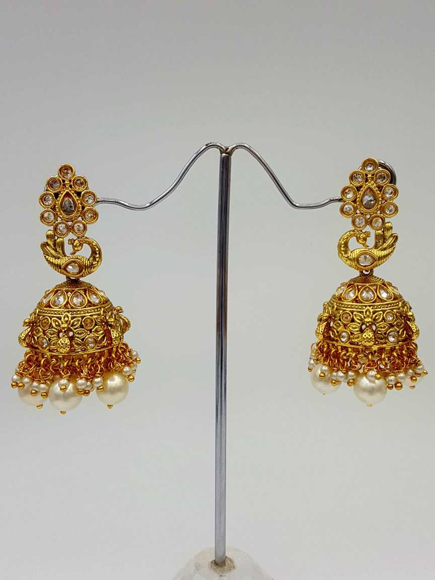 EARRING in CHECKERED POLKI Style | Design - 17521