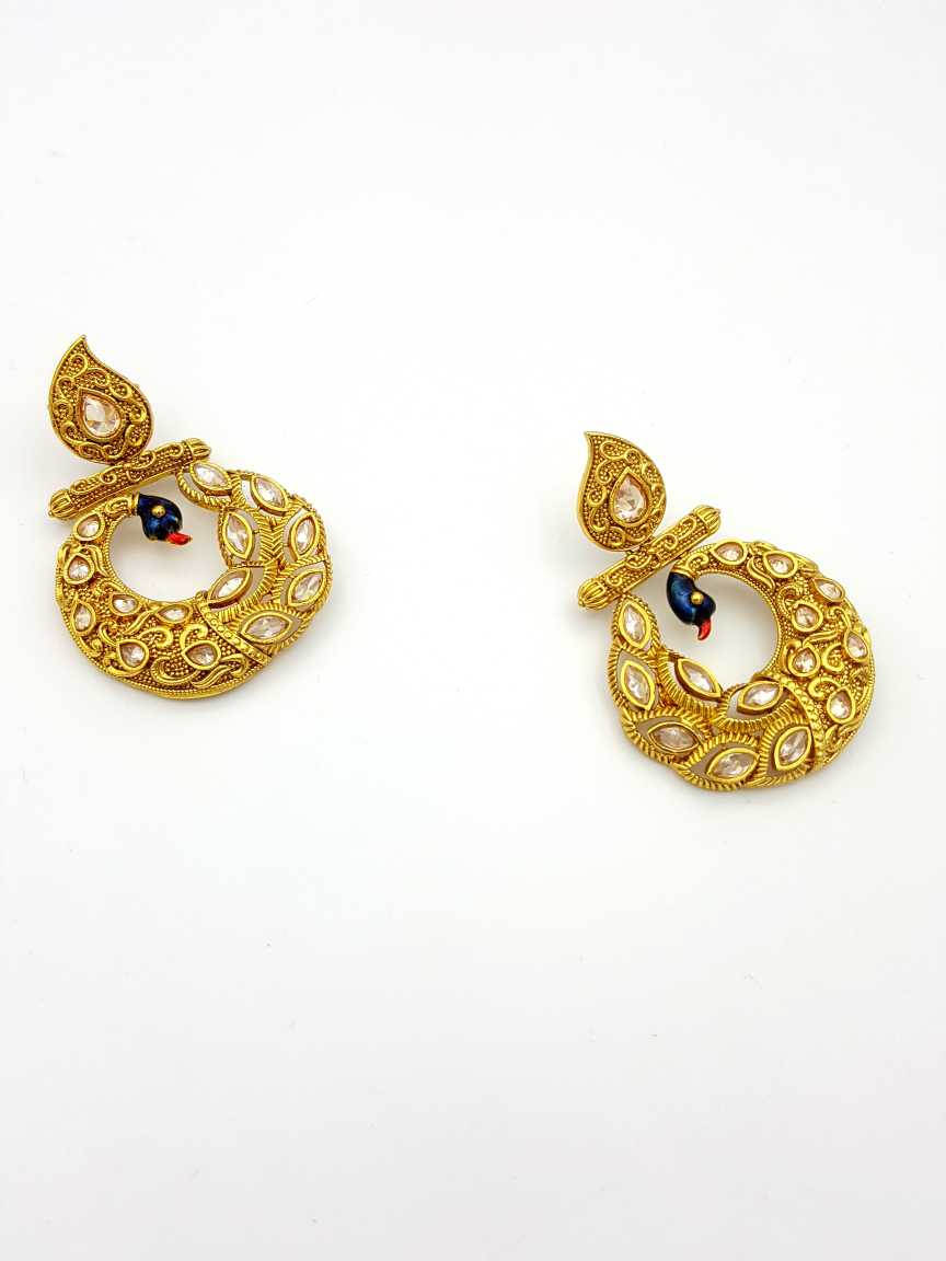 EARRING in CHECKERED POLKI Style | Design - 17687