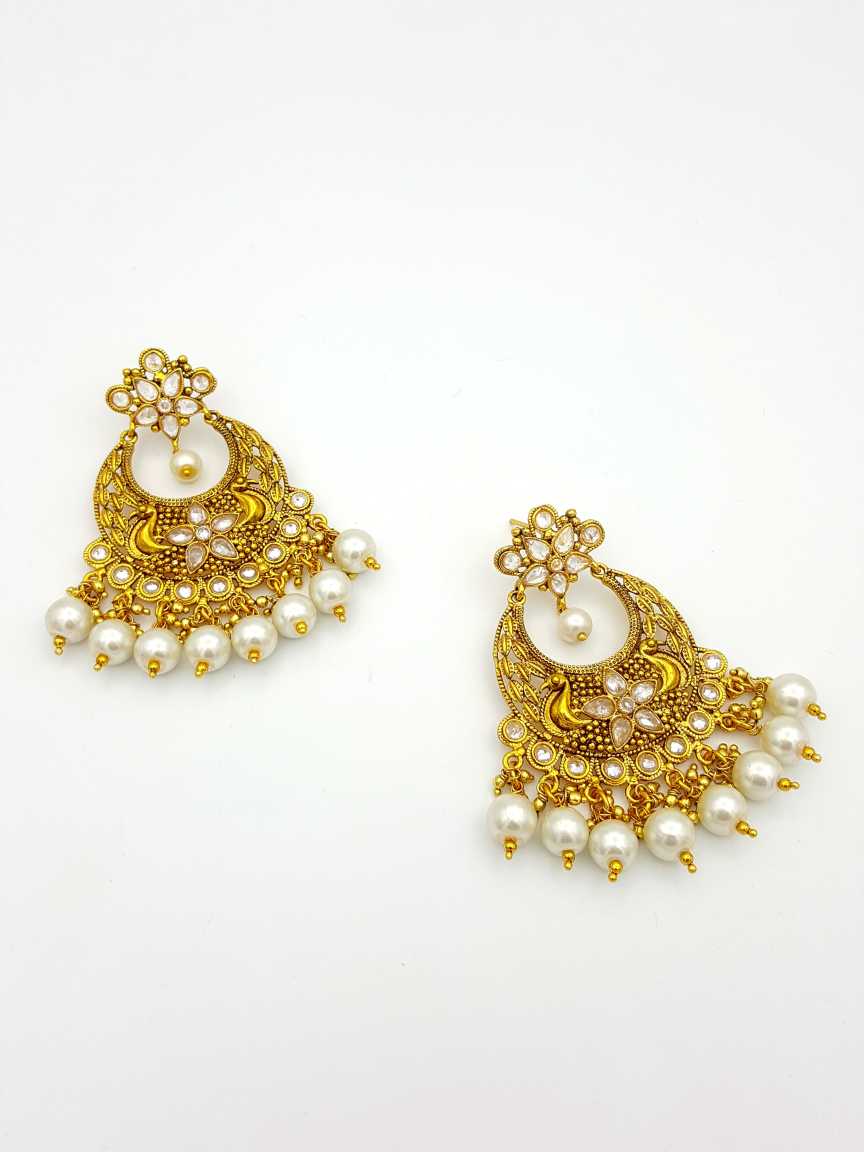 EARRING in CHECKERED POLKI Style | Design - 17692