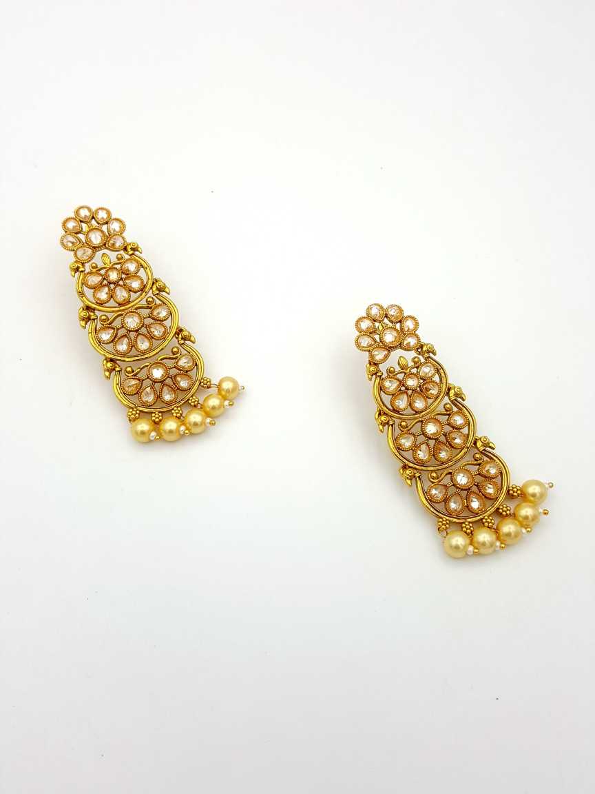 EARRING in CHECKERED POLKI Style | Design - 17750