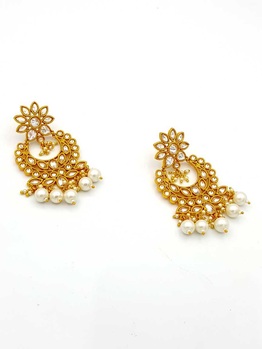 EARRING in CHECKERED POLKI Style | Design - 17811