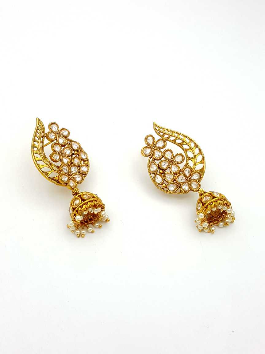EARRING in CHECKERED POLKI Style | Design - 17905