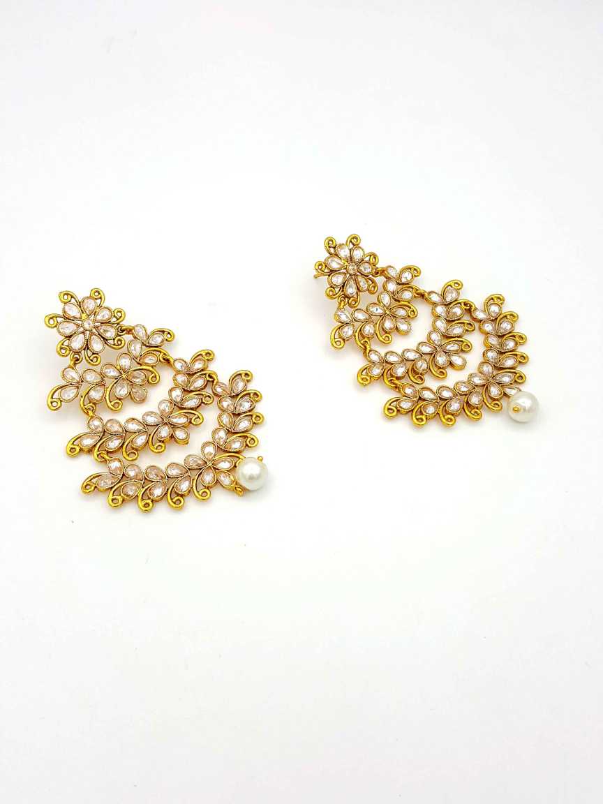 EARRING in CHECKERED POLKI Style | Design - 17951