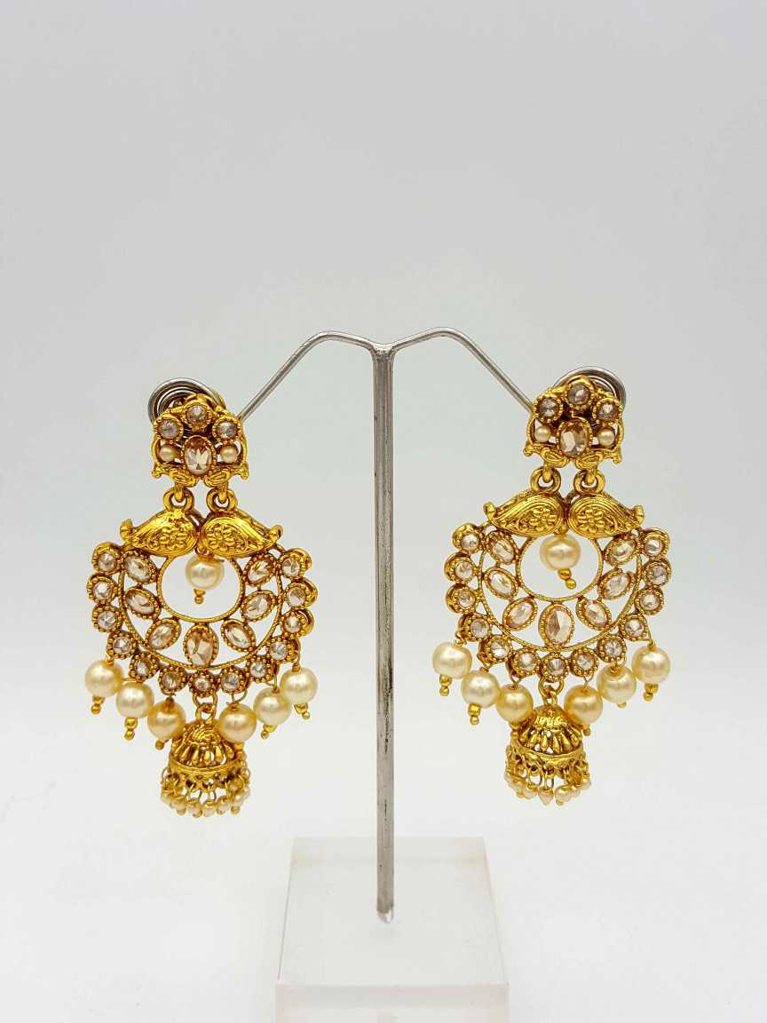 EARRING in CHECKERED POLKI Style | Design - 18081
