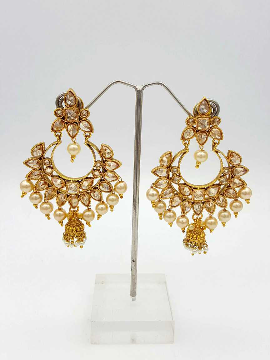 EARRING in CHECKERED POLKI Style | Design - 18091