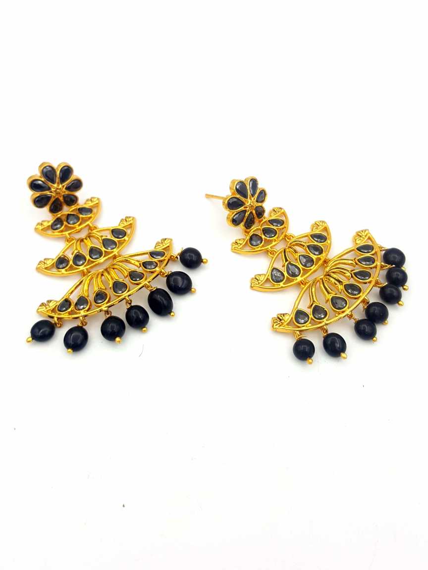 checkered_polki-earring-ERCK18124BKHG