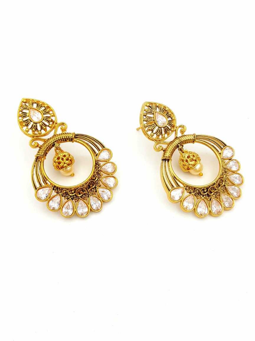 EARRING in CHECKERED POLKI Style | Design - 18125