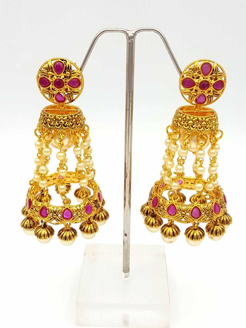 checkered_polki-earring-ERCK18143RBHG