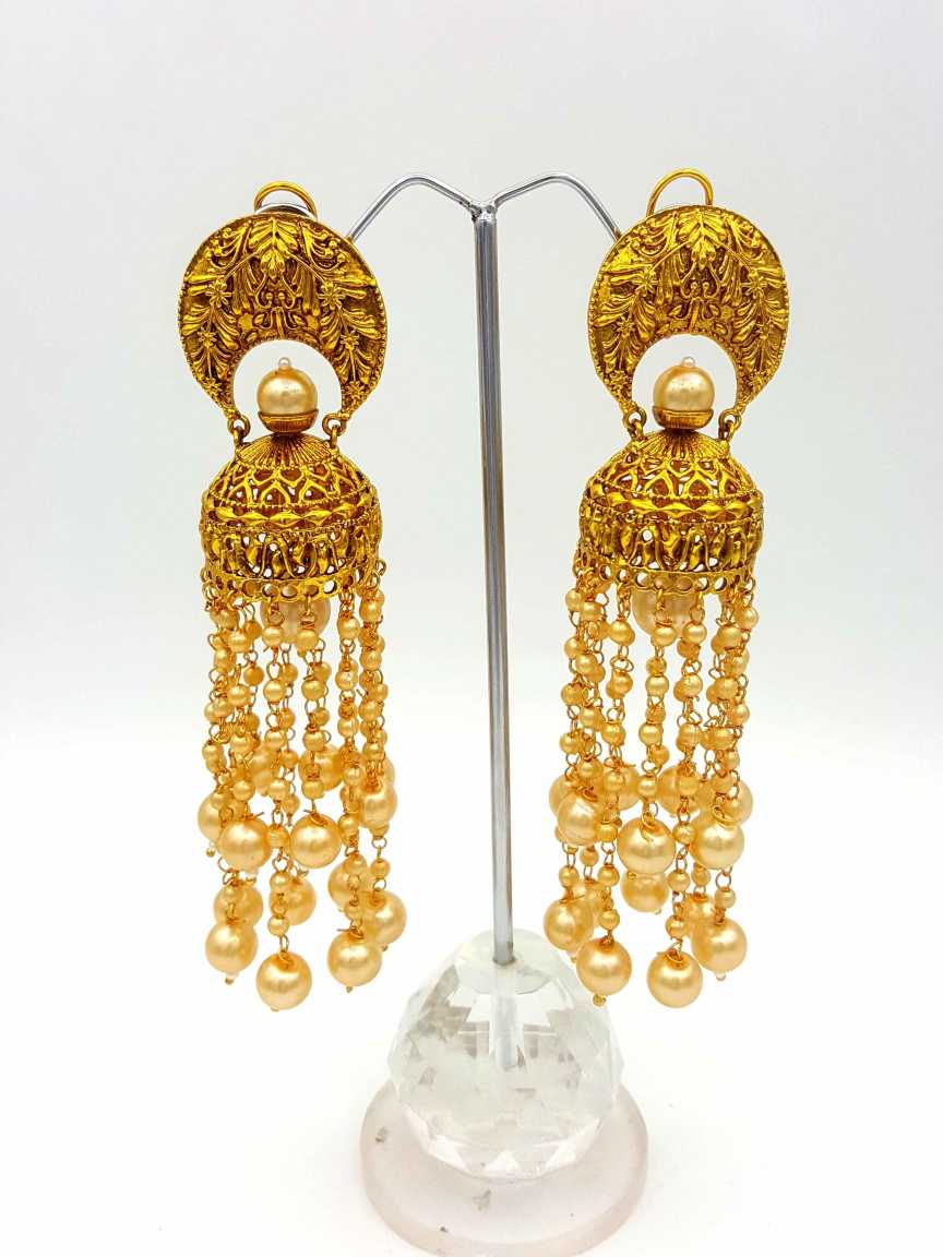 EARRING in CHECKERED POLKI Style | Design - 18162
