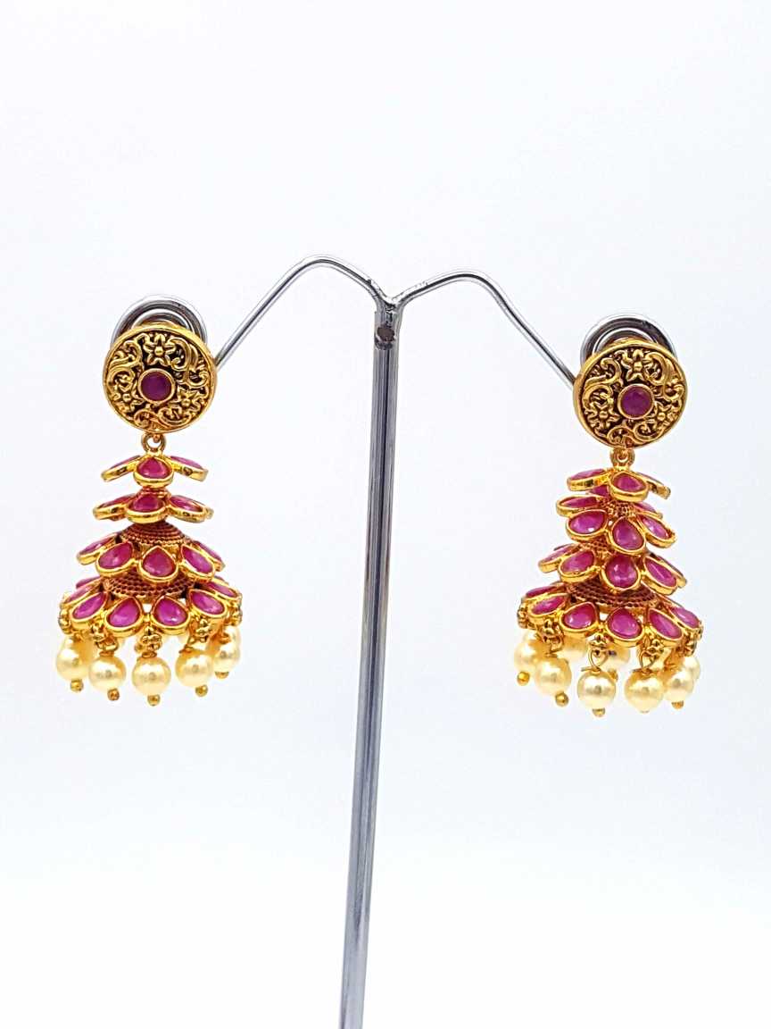 checkered_polki-earring-ERCK18166RBHG
