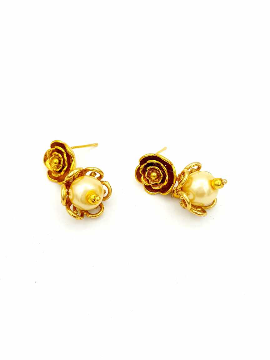 EARRING in CHECKERED POLKI Style | Design - 18202