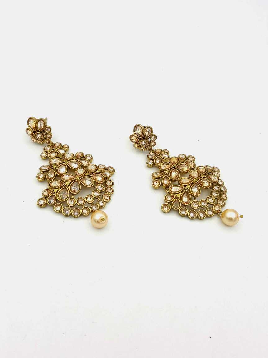 EARRING in CHECKERED POLKI Style | Design - 18428