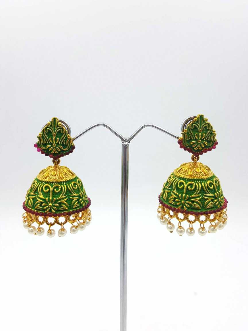 EARRING in CHECKERED POLKI Style | Design - 18441