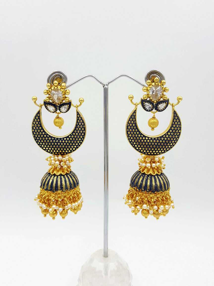 checkered_polki-earring-ERCK18460BLHG