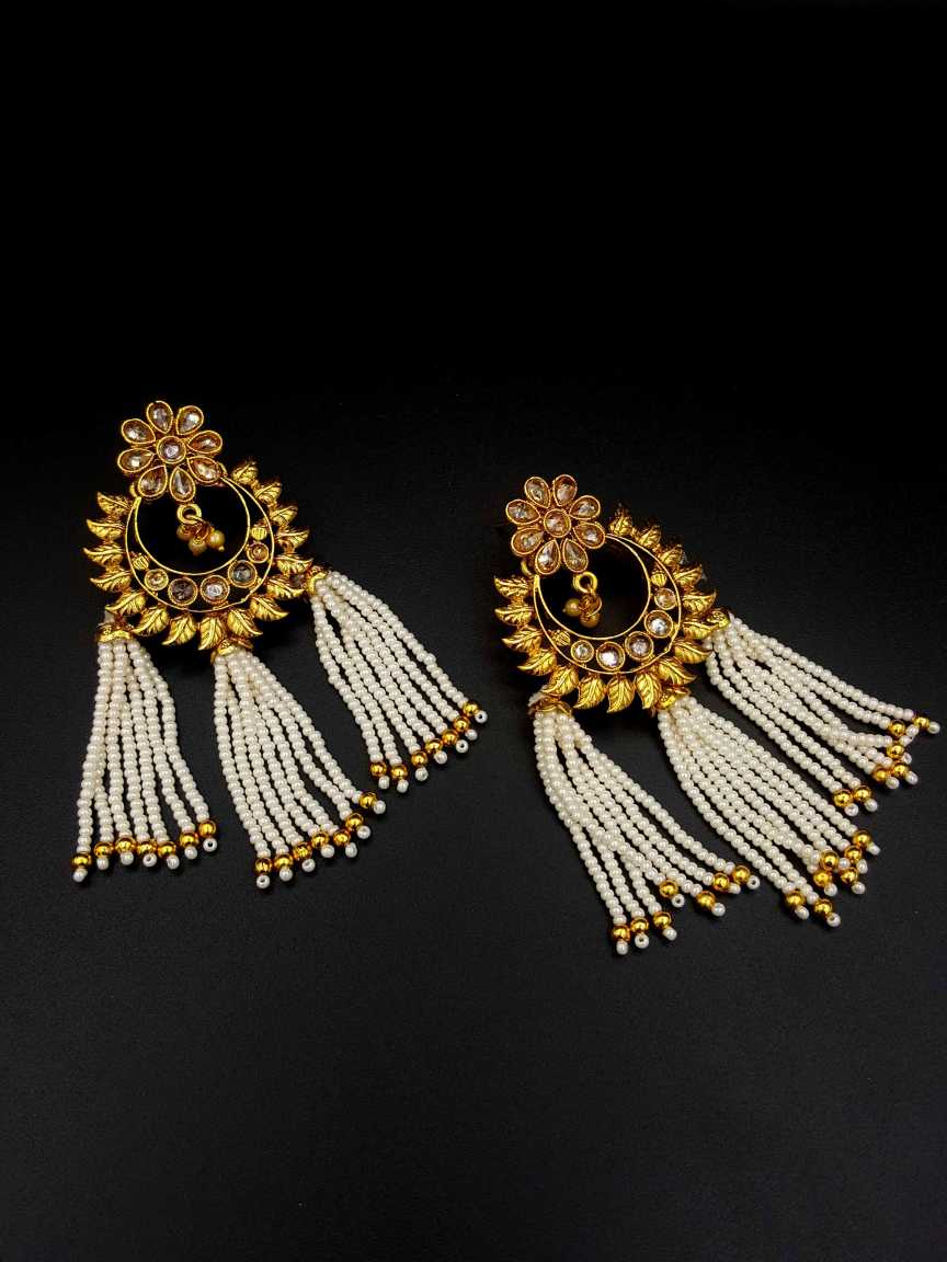 EARRING in CHECKERED POLKI Style | Design - 18540