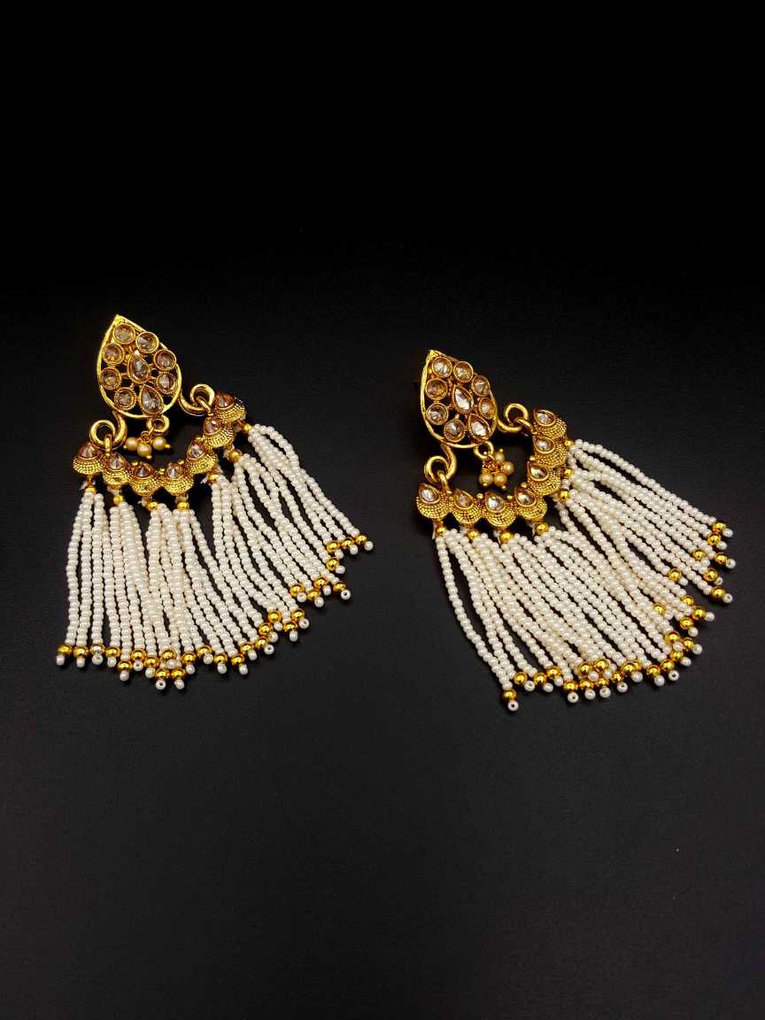 EARRING in CHECKERED POLKI Style | Design - 18550