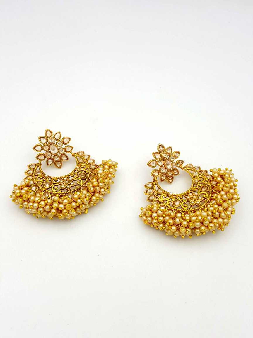 EARRING in CHECKERED POLKI Style | Design - 18595