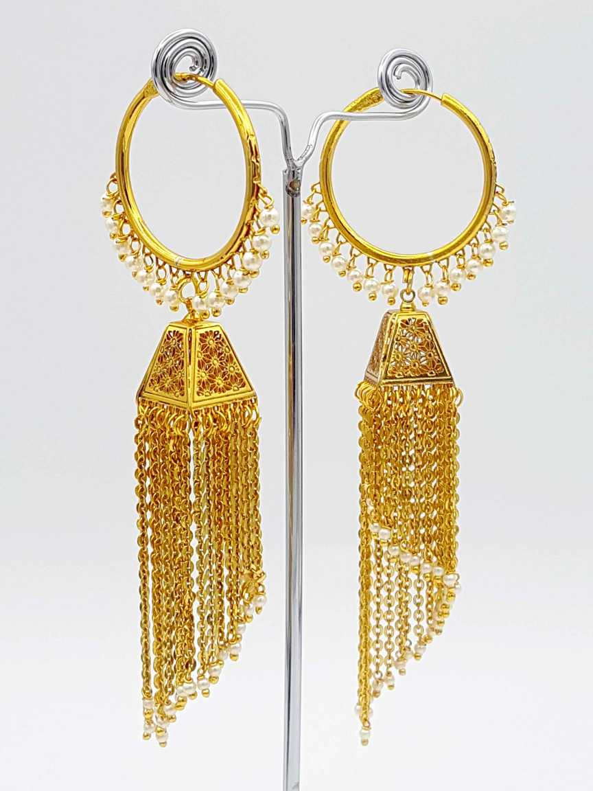 EARRING in CHECKERED POLKI Style | Design - 18677