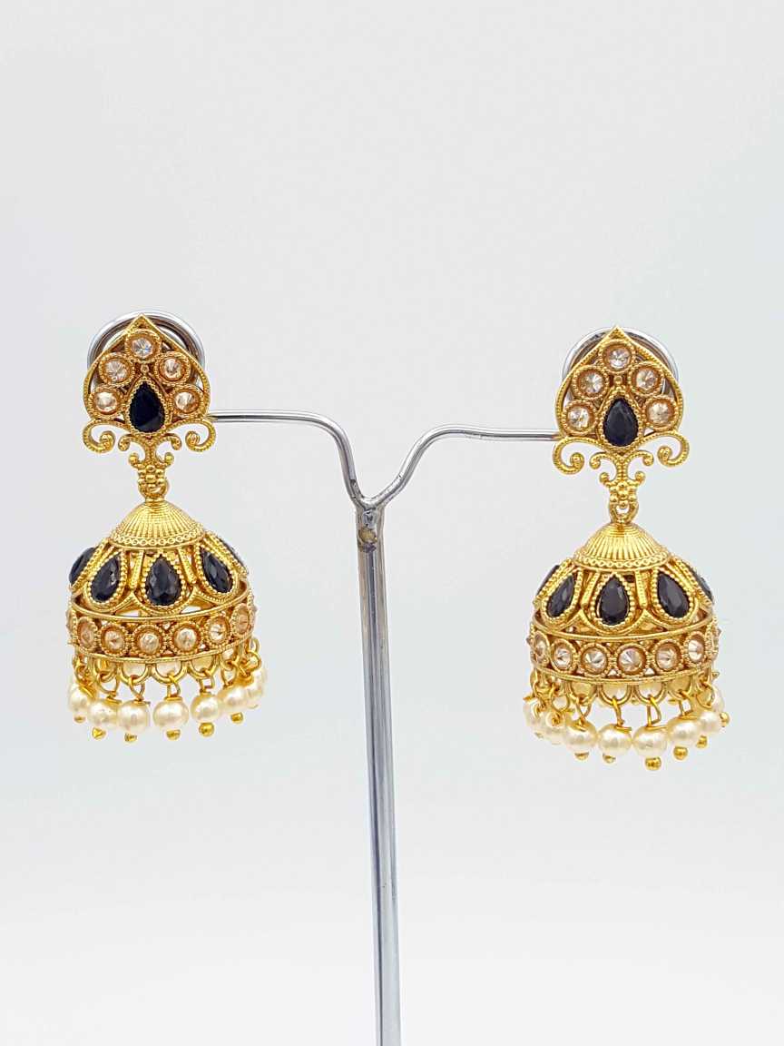 checkered_polki-earring-ERCK18699BKHG